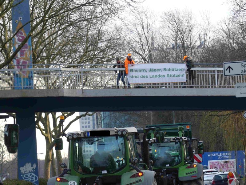 Німецькі мисливці підтримують протести фермерів (ФОТО)