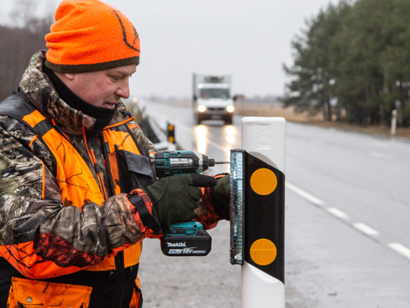 Естонські мисливці довели ефективність світловідбивачів у зменшенні смертності диких тварин на дорогах